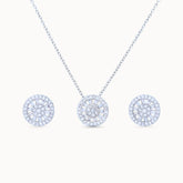 Product image Twilight Circle Platinum Plated Jewelry Set with pendant and necklace in a circular design