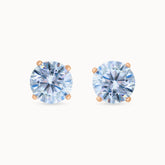 Product Close up Image Aurora Shine 18K Gold Plated Stud Earrings – Elegant Design with Diamond-Like Stone