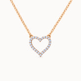 Product close up Eternal Love Heart Pendant Necklace in 18K Gold Plated Finish with Chain