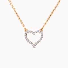Product close up Eternal Love Heart Pendant Necklace in 18K Gold Plated Finish with Chain