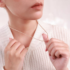 Gold Ripple Necklace - 18K Gold Plated Elegant Chain