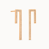 18K gold-plated hook-shaped earrings with a minimalist and elegant design product closeup