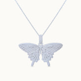 Product close up Sparkling Butterfly Platinum Plated Pendant – No Chain