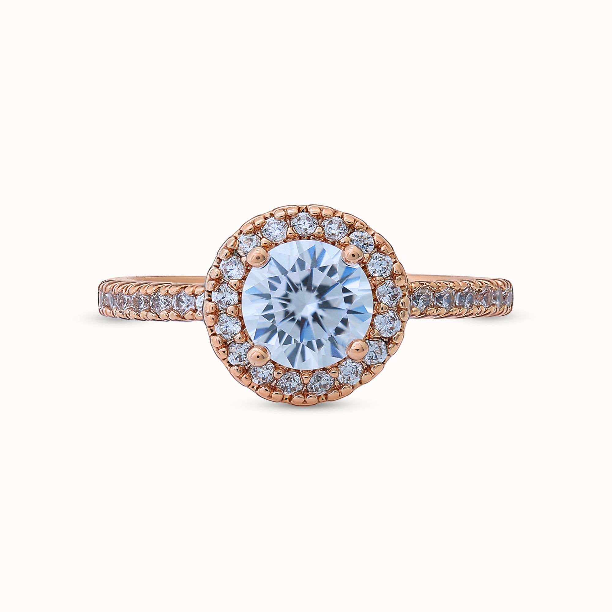 Timeless and elegant gold-plated engagement ring with a luxurious design